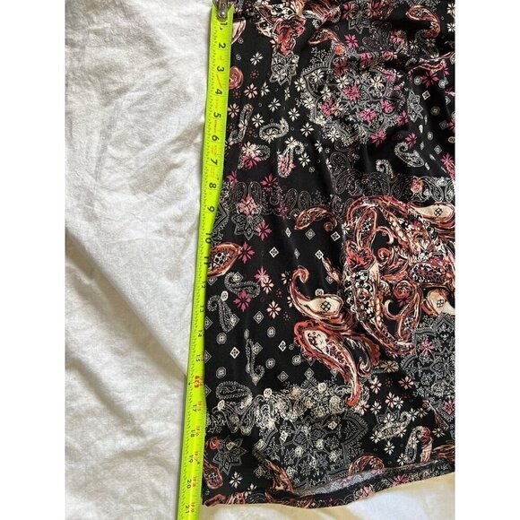 Maurices XL Black & Red Paisley Print Spaghetti Strap Jumpsuit romper - Picture 8 of 12